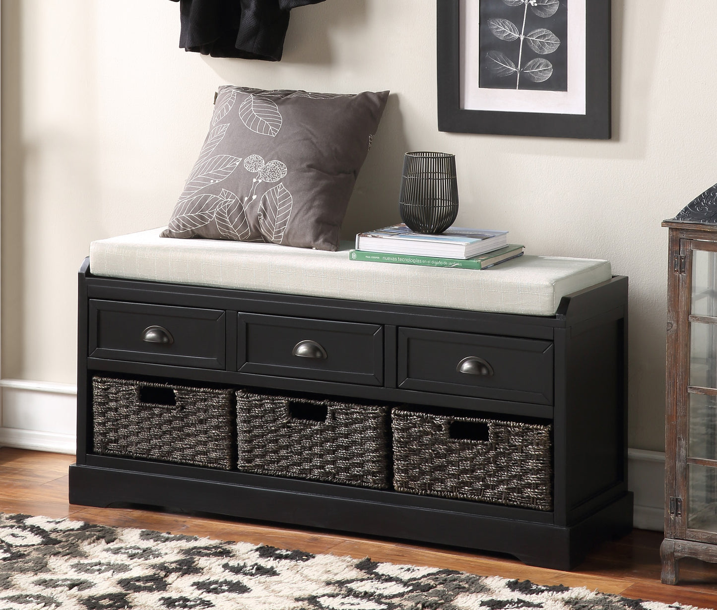 Elmcrest Modern Wood Storage Bench