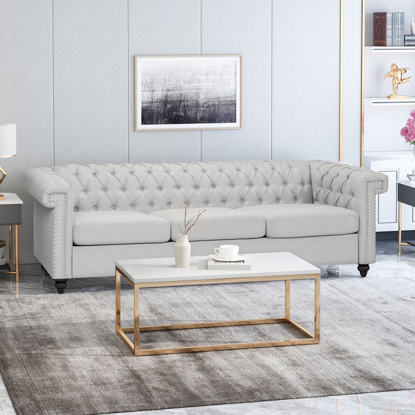 Emery Traditional Velvet Classic Sofa