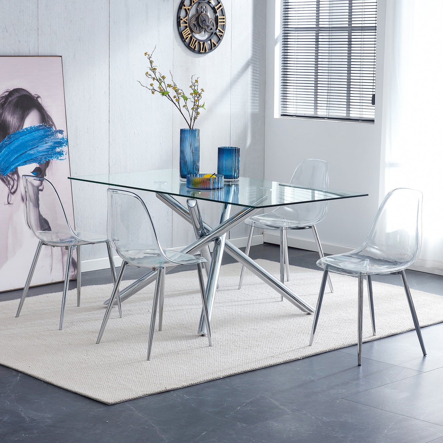 Fitch Contemporary Crystal Dining Chairs