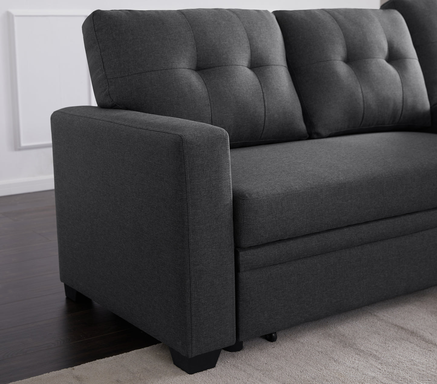 Calista Modern Linen Sleeper Sectional