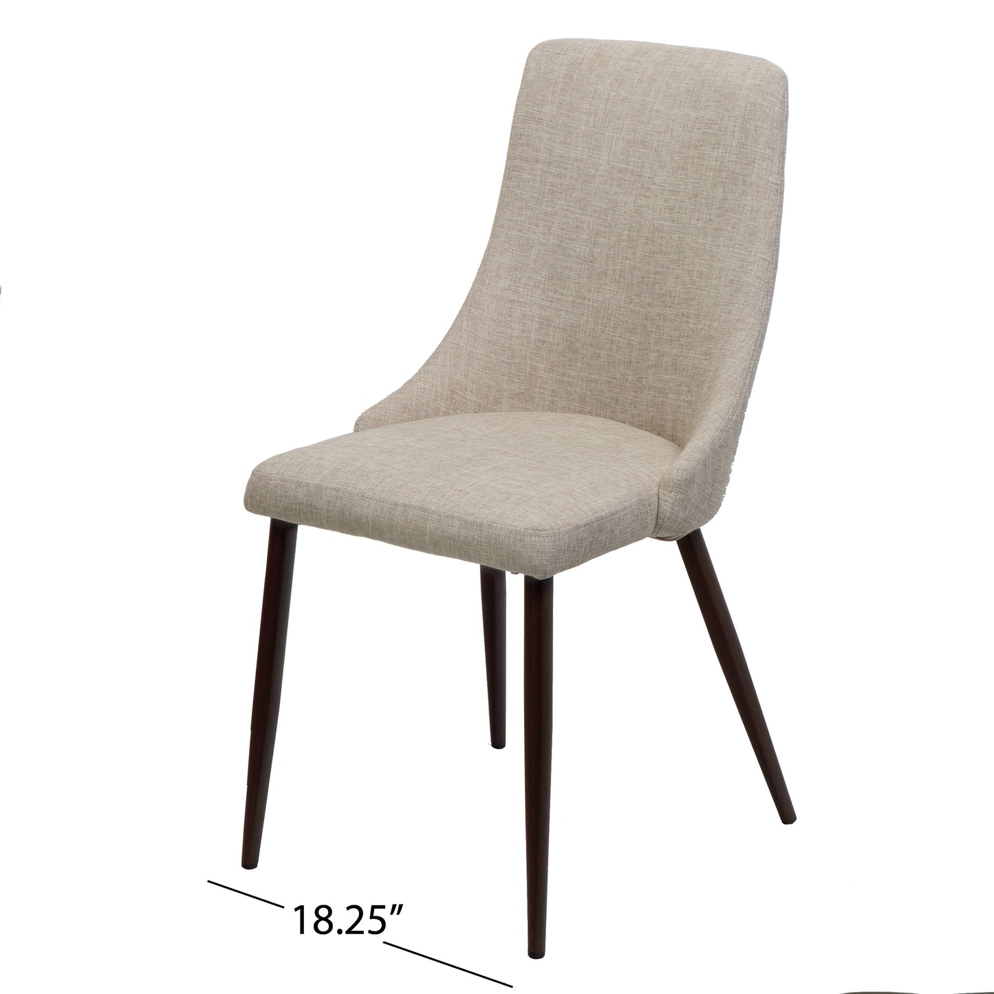Elmcrest Modern Fabric Armless Dining Chairs