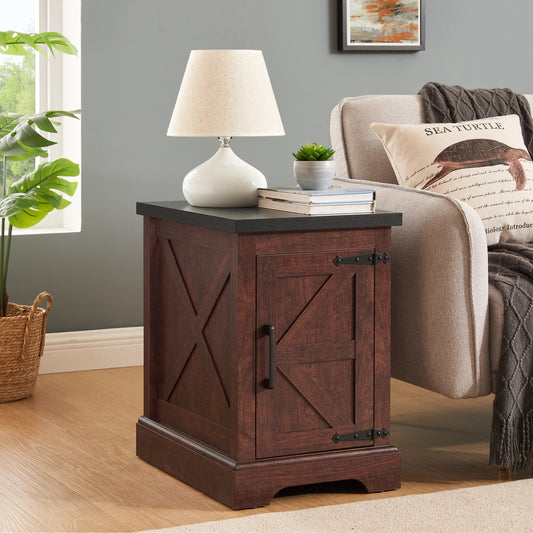 Marites Craftsman Oak Farmhouse End Table