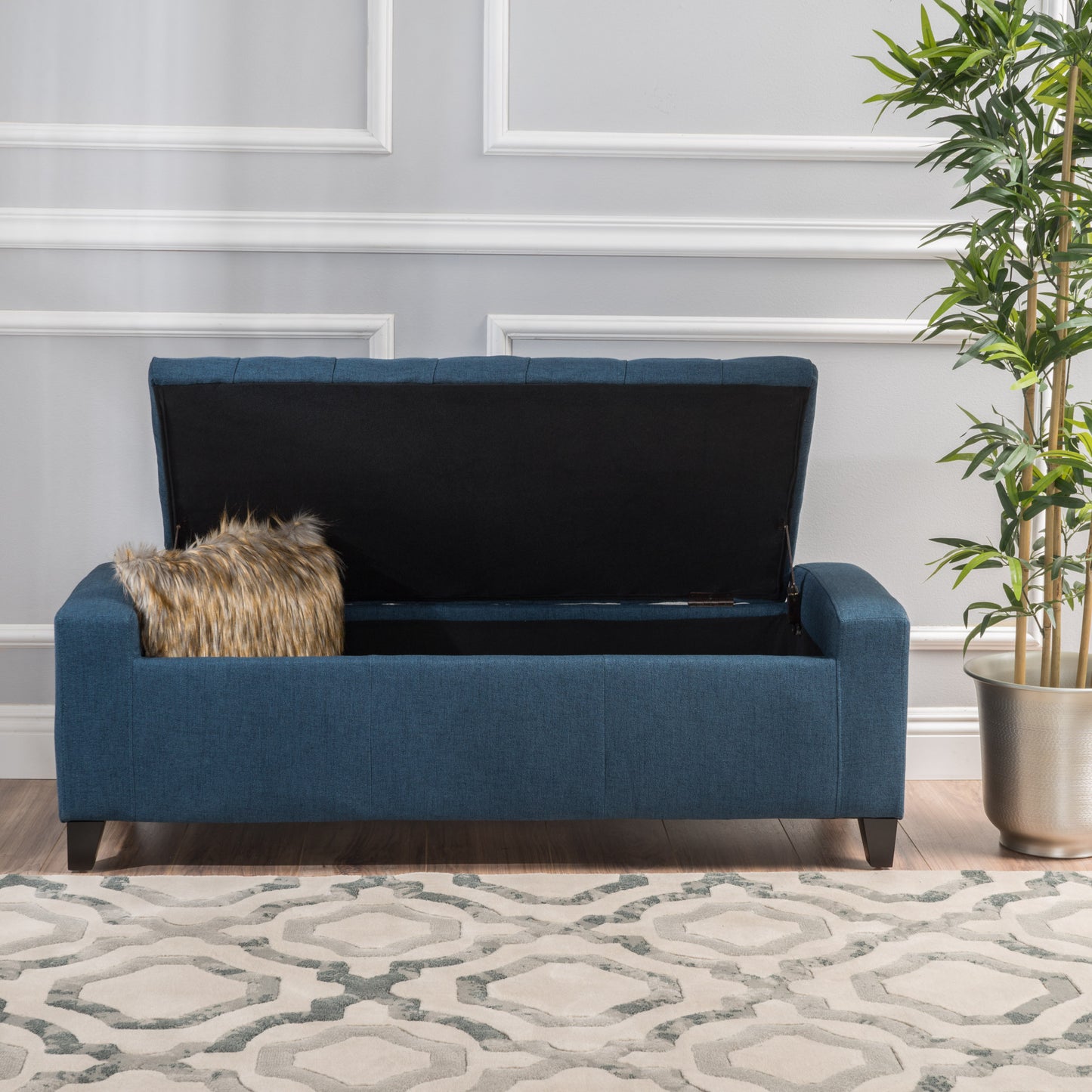 Napa Contemporary Velvet Classic Ottoman