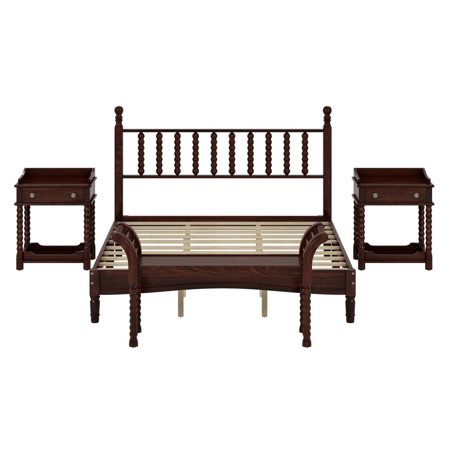 Mission Mid-Century Gourd Shaped Retro Bedroom Set