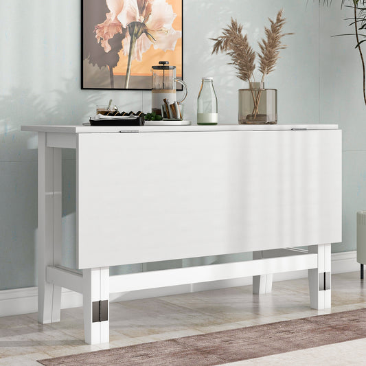 Bartholomew Craftsman Farmhouse Extendable Drop Leaf Dining Table
