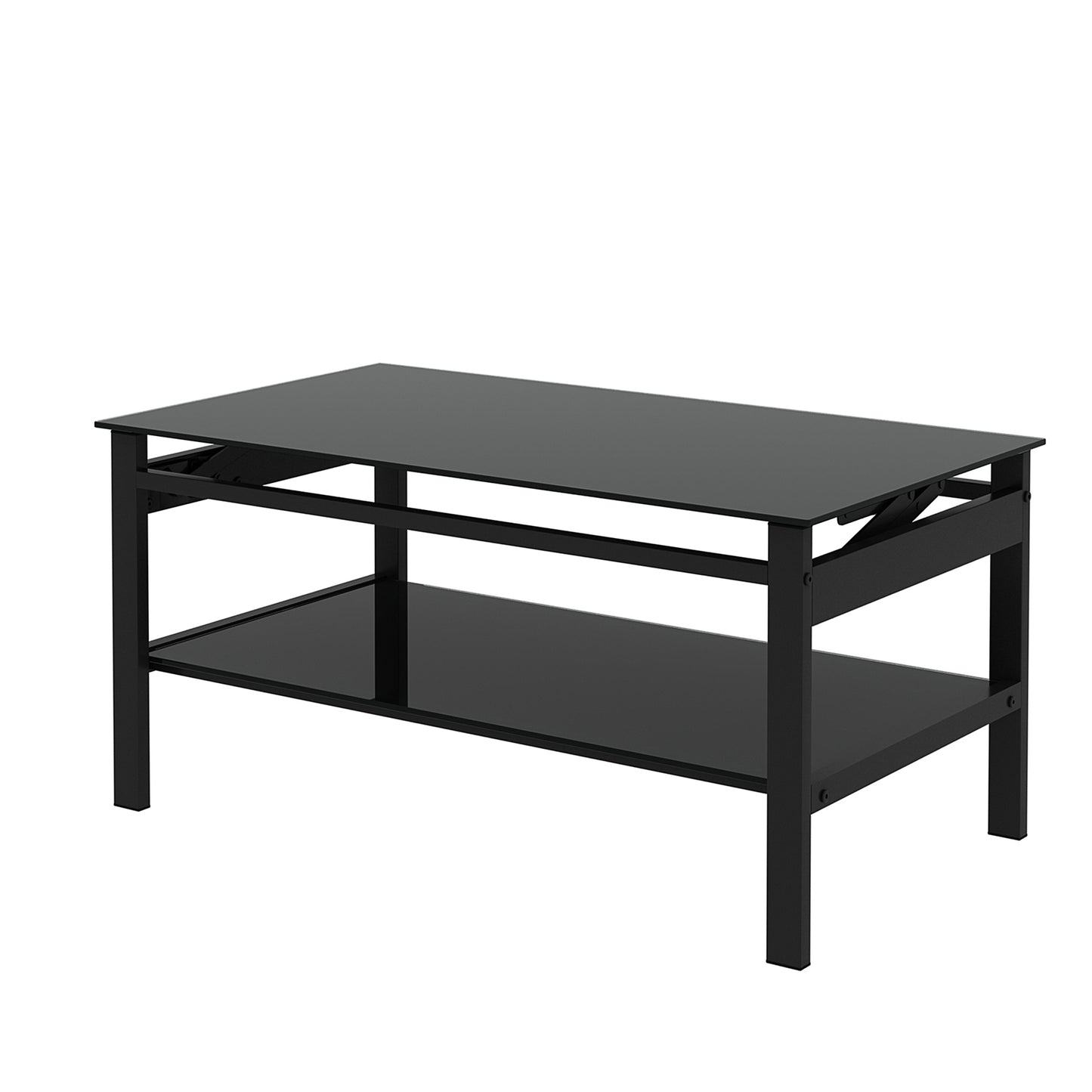 Centerville Modern Glass Lift Top Coffee Table