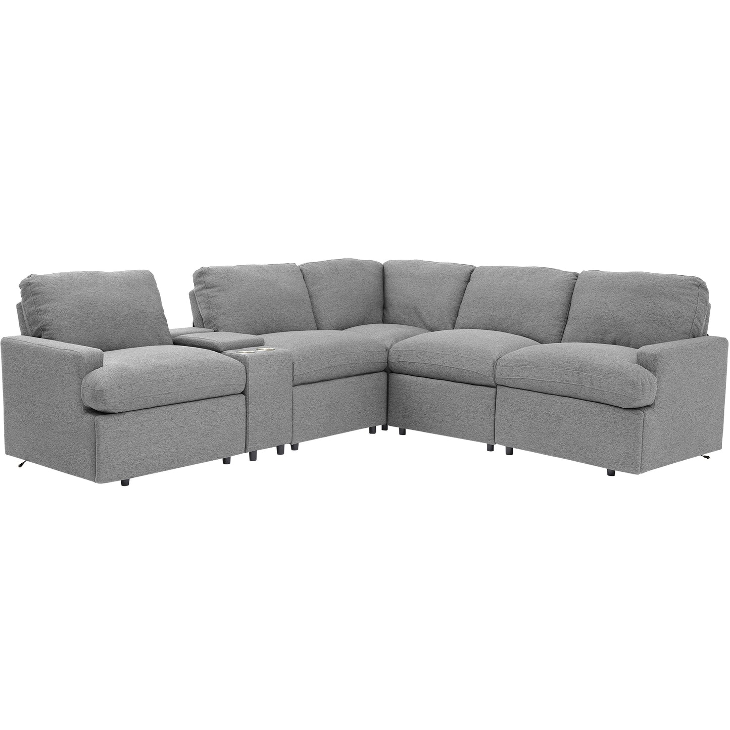 Marcel Contemporary Velvet Recliner Sectional