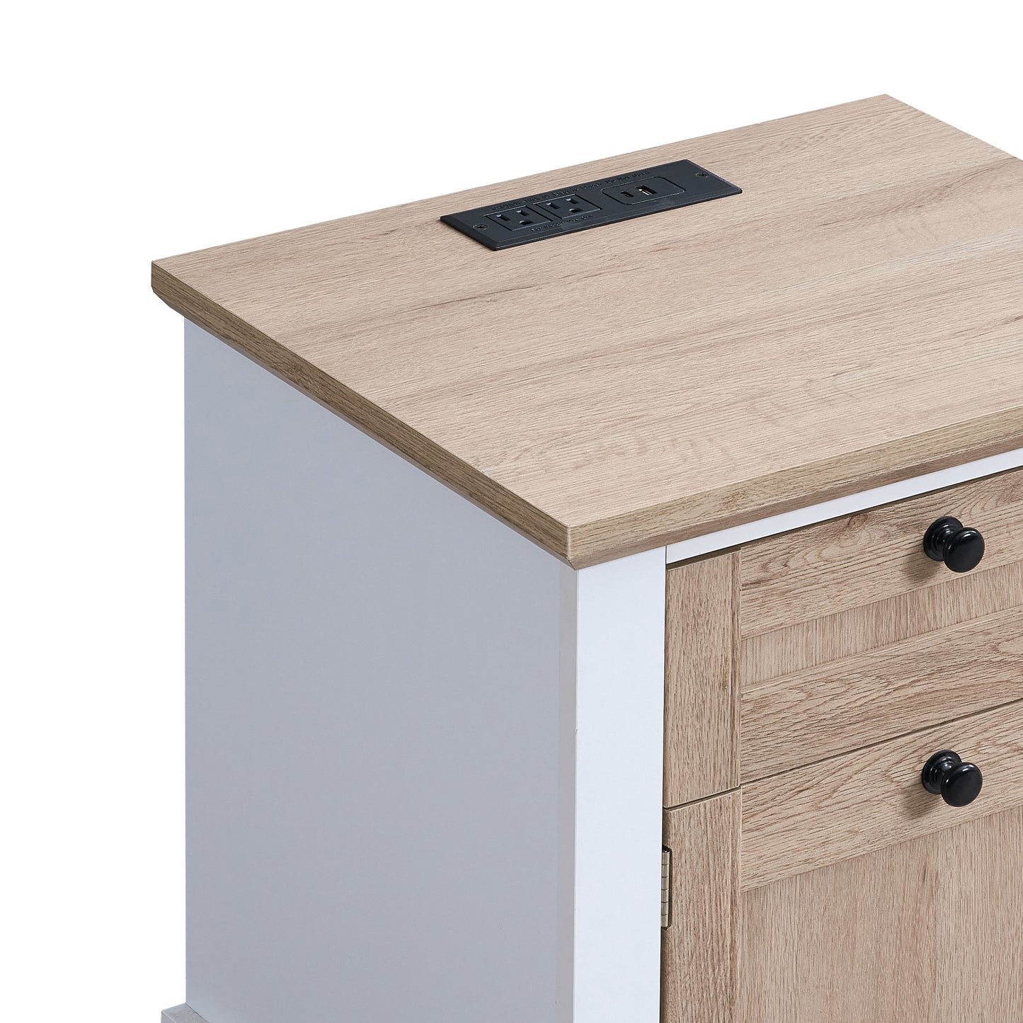 Fremont Contemporary Drawer Charging Night Side Table