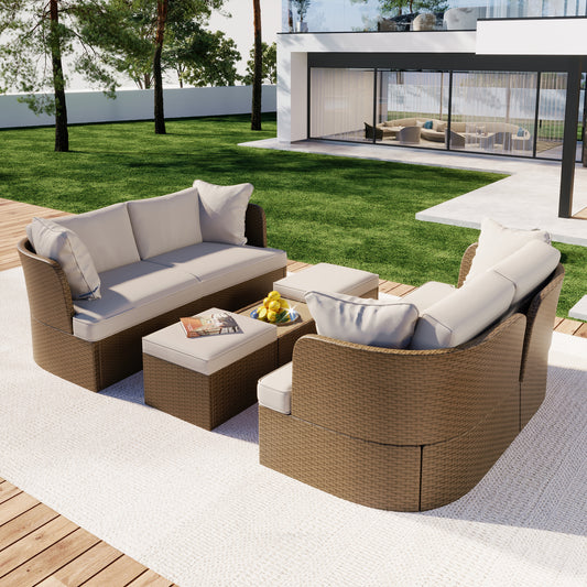 Jiron Contemporary Wicker Patio Set