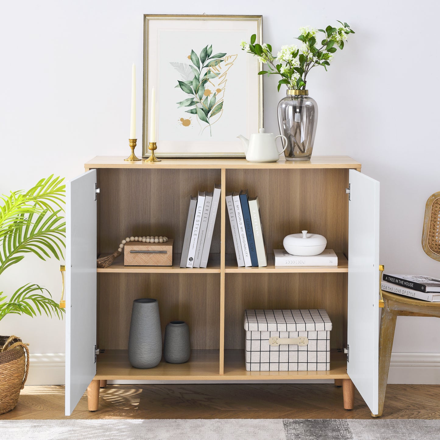 Silverleaf Modern Freestanding Storage Cabinet