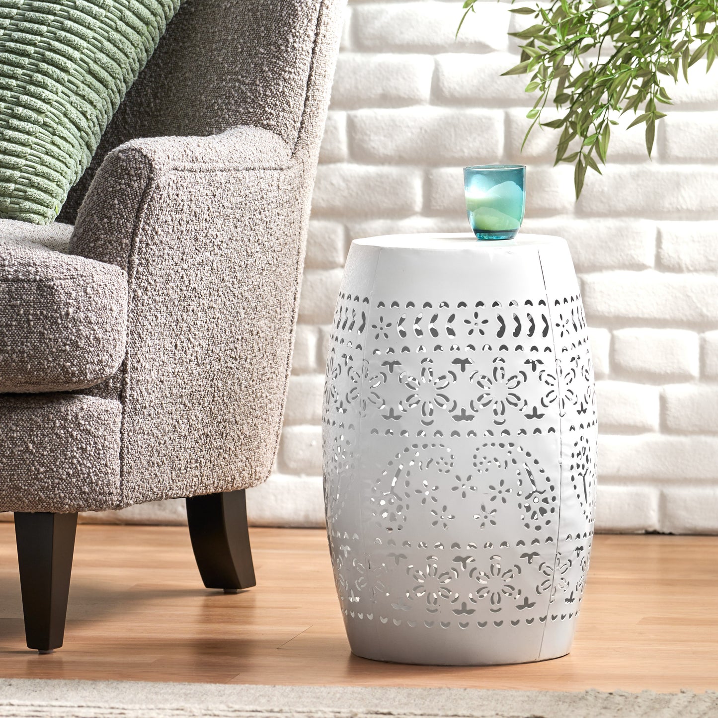 Kingsly Industrial Round Classic Side Table