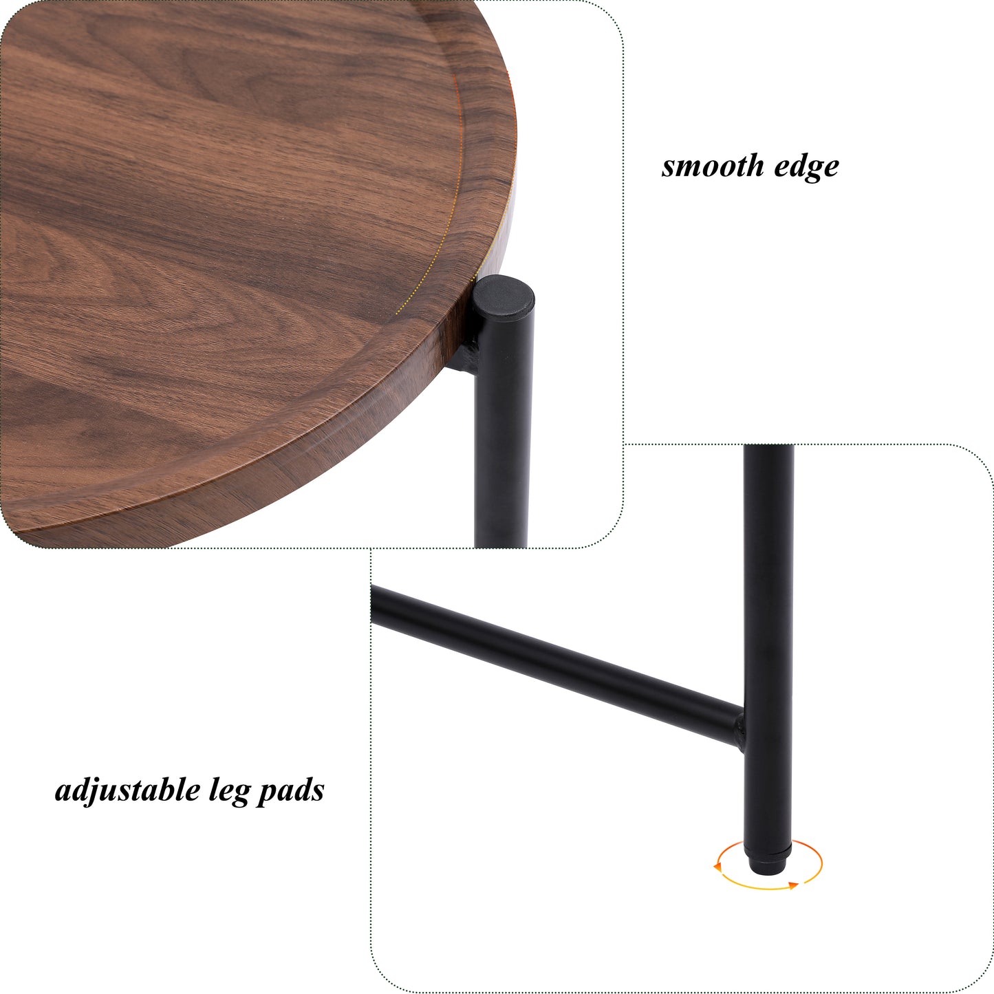 Cleo Mid-Century Walnut Coffee Table