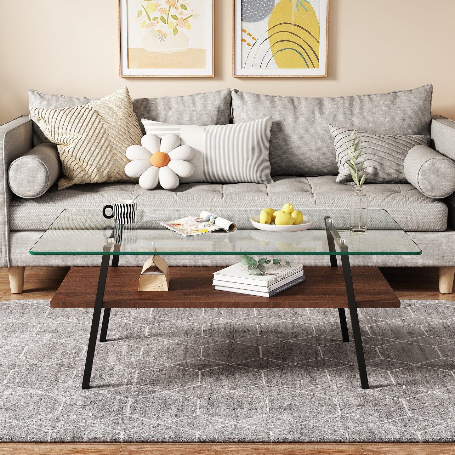 Lula Modern Glass Coffee Table