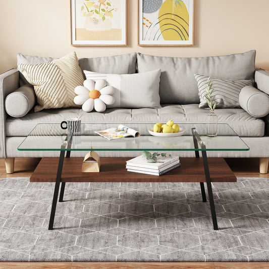Lula Modern Glass Coffee Table