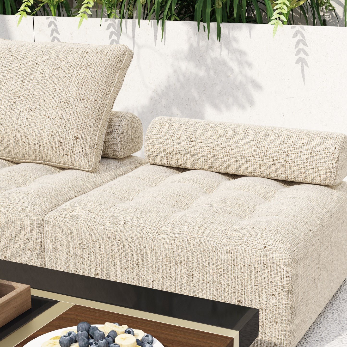 Justo Modern Aluminum Outdoor Sofa
