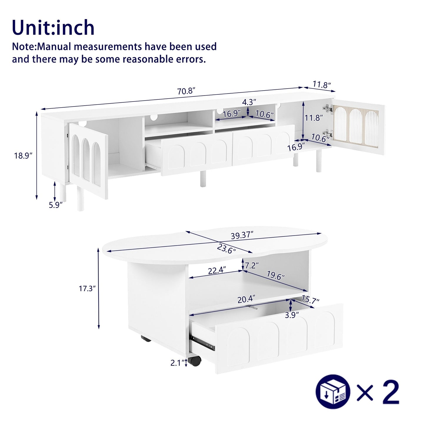 Silverleaf Contemporary ON-TREND LED TV Stand