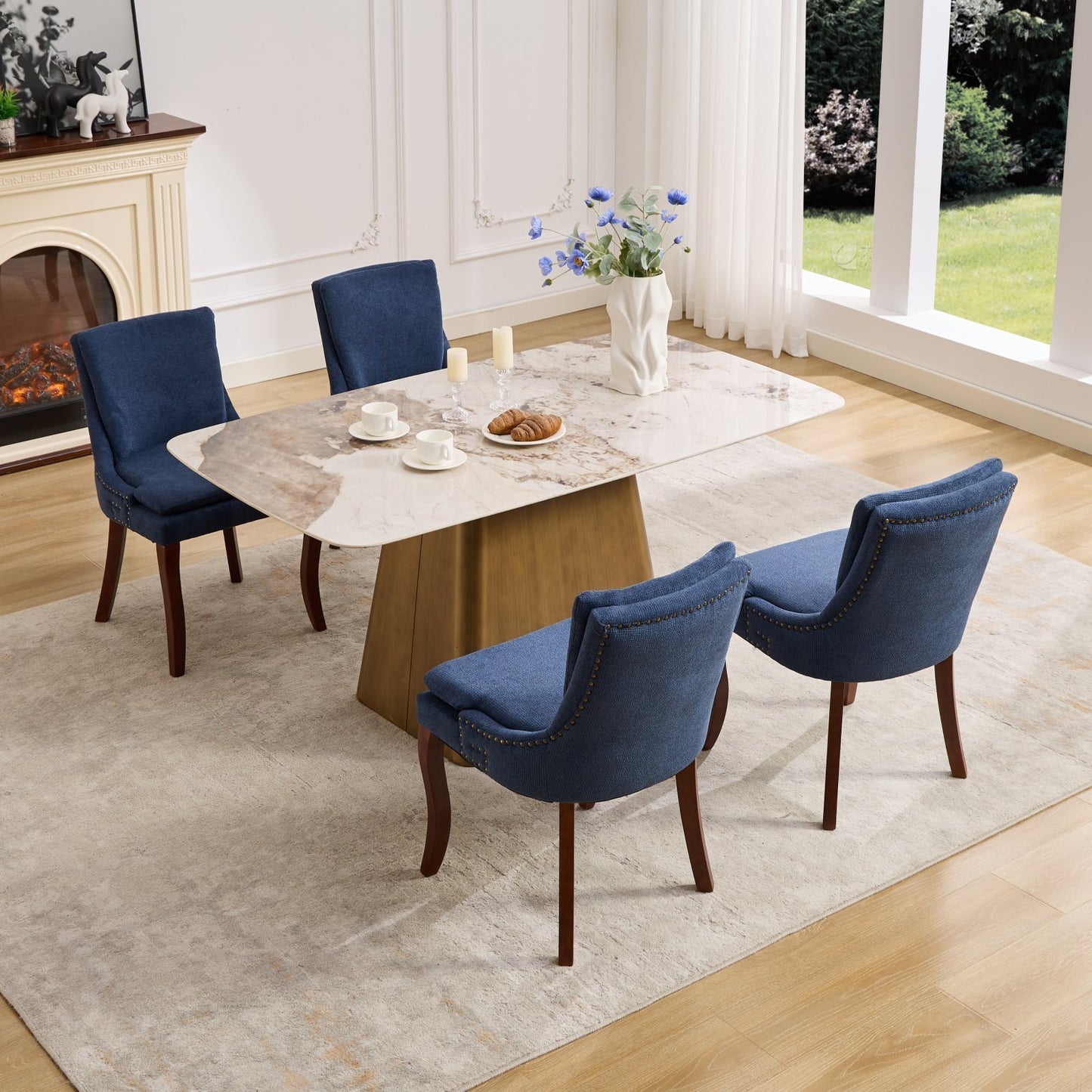 Healdsburg Modern Chenille Dining Chairs