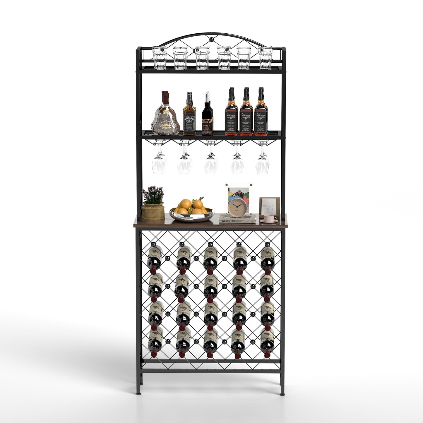 Eda Industrial Metal Wine Rack