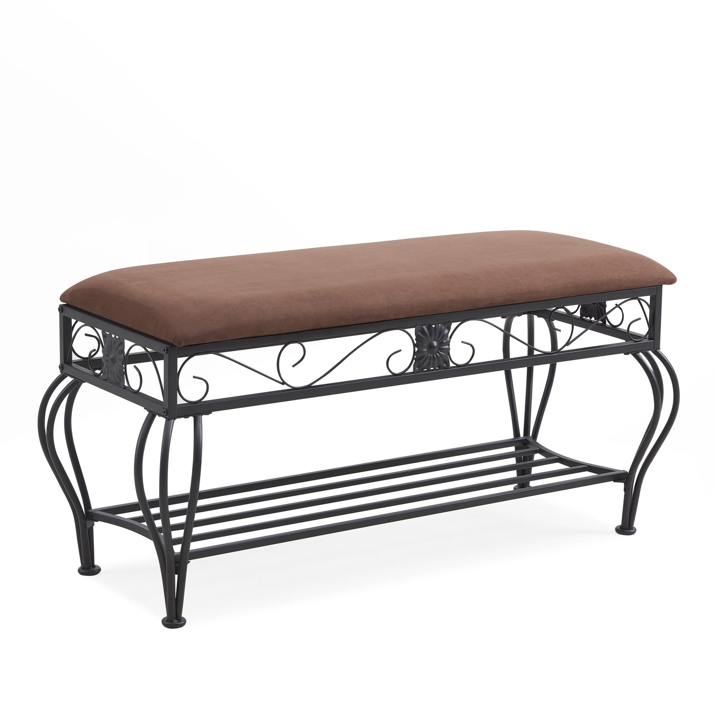 Justo Industrial Rustic Shoe Bench