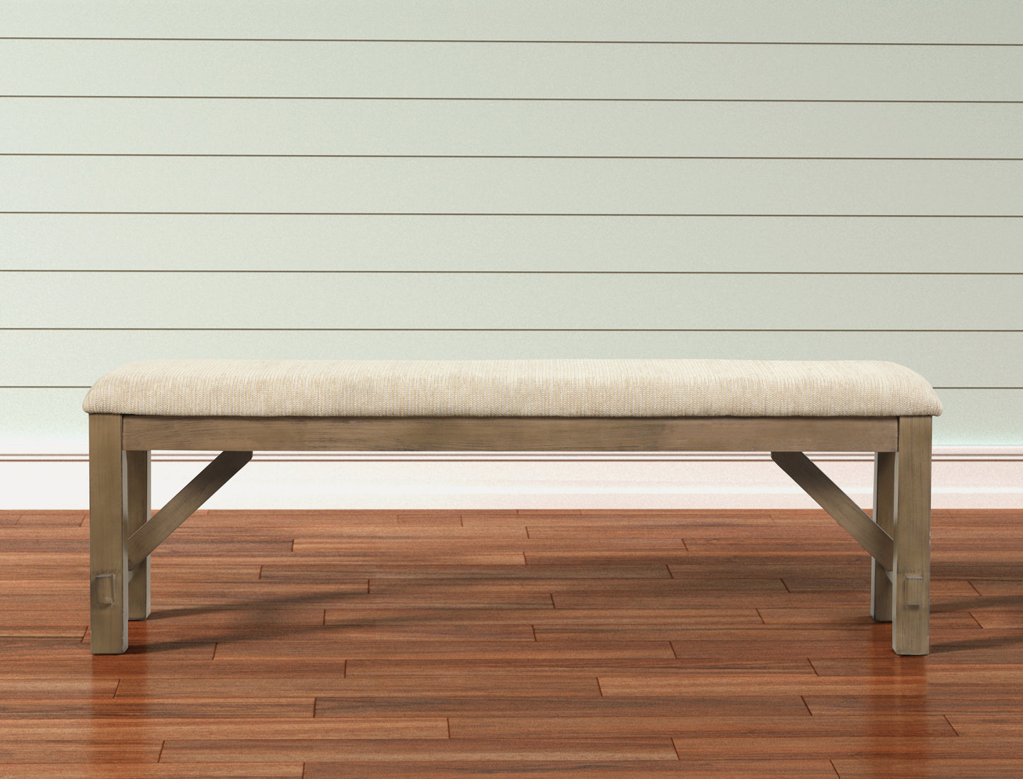 Lazzareschi Craftsman Raven Wood Fabric Bench