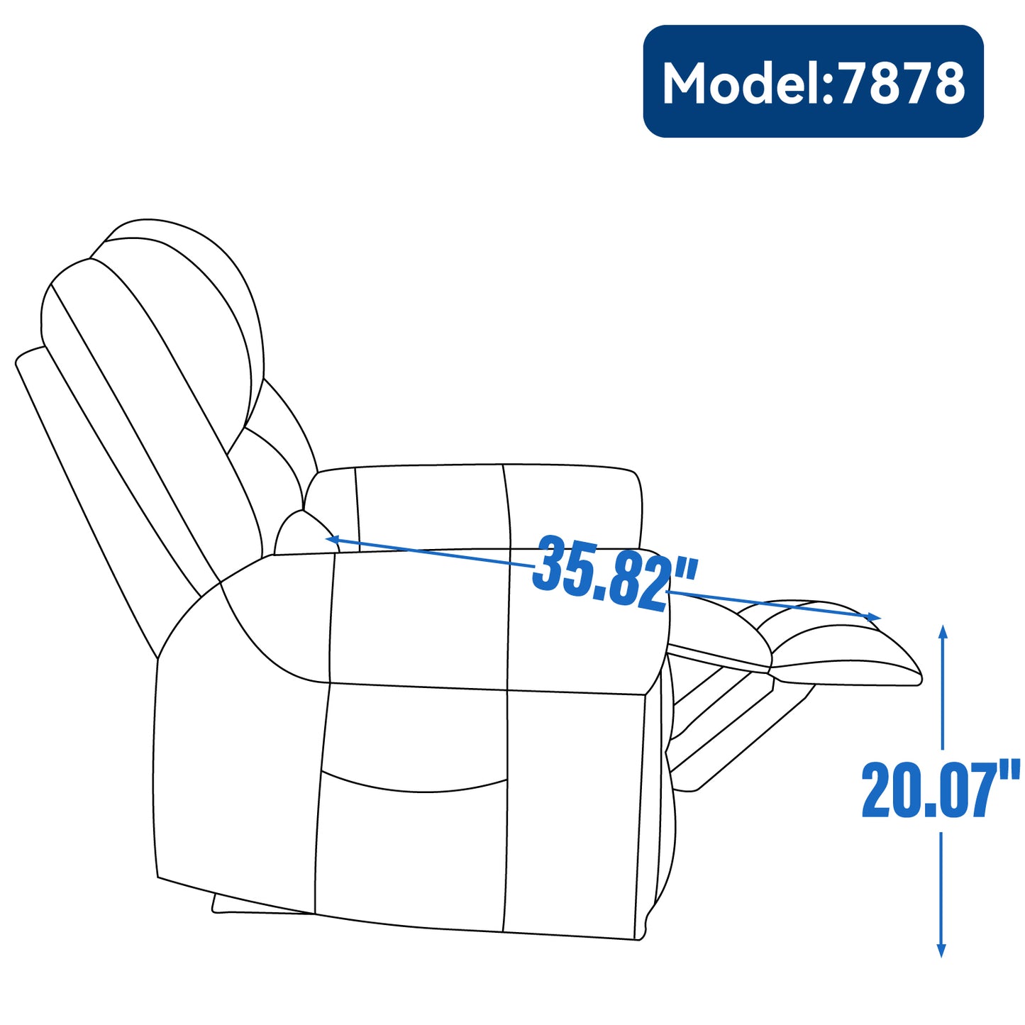 Sonoma Modern Genuine Leather Recliner Chair