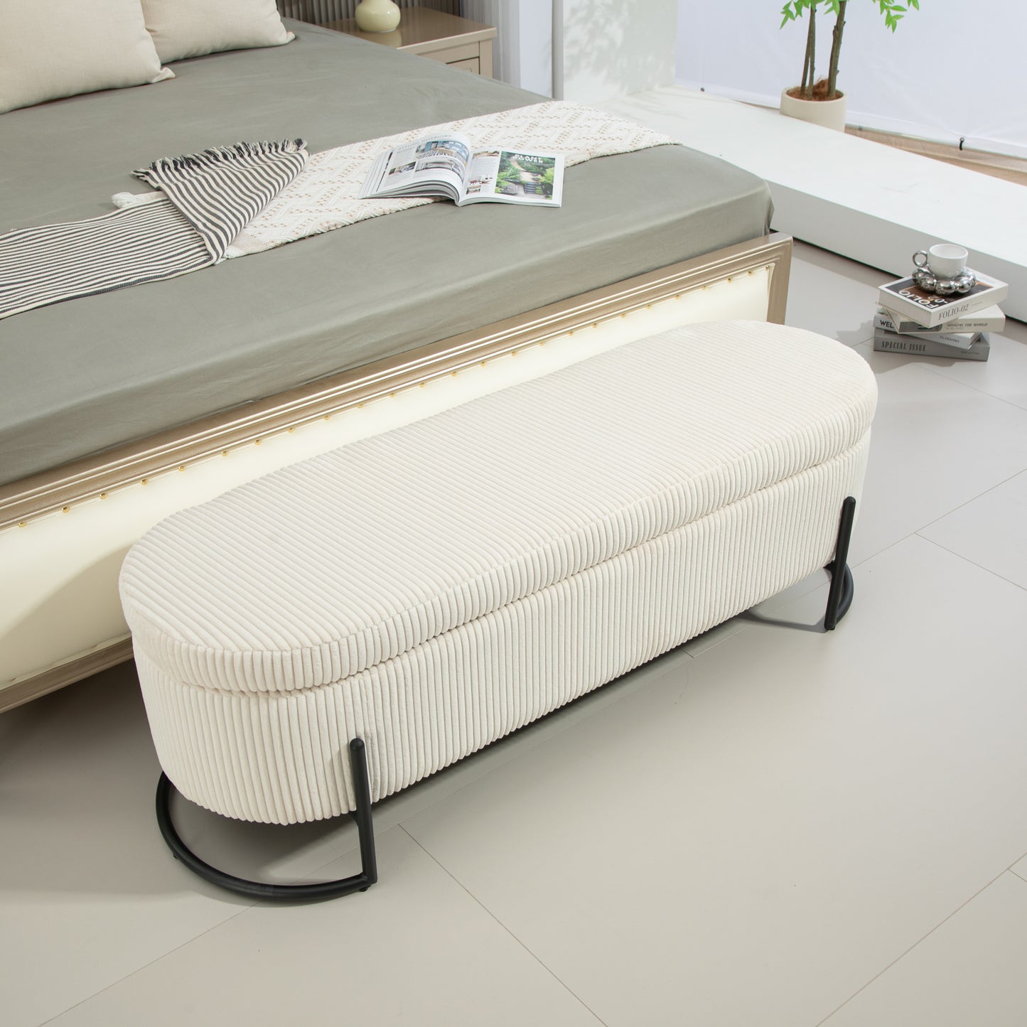 Lula Modern Upholstered Storage Ottoman