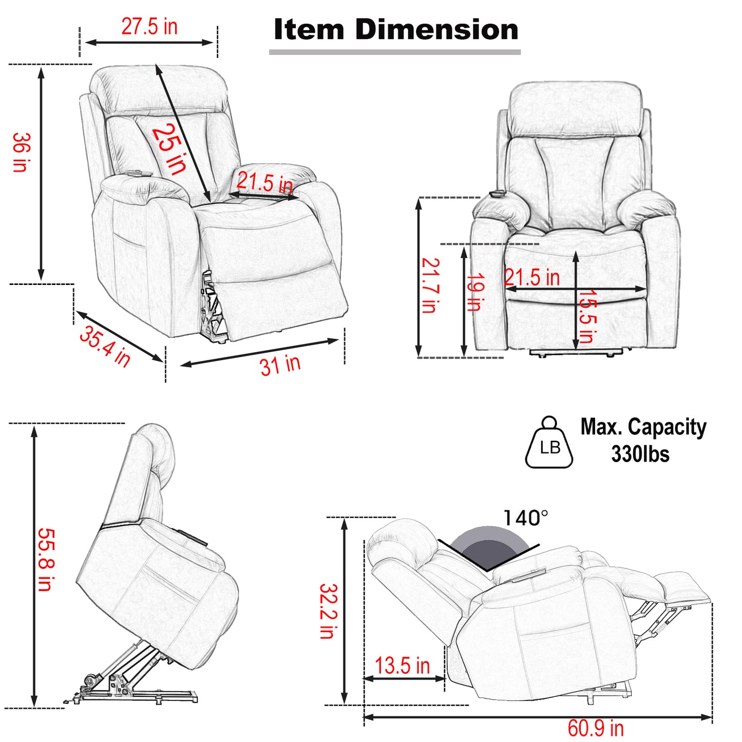 Fitch Modern Comfort Power Recliner