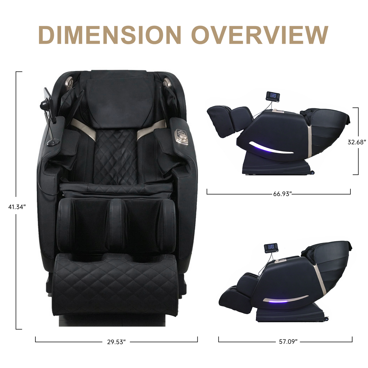 Jiron Modern Velvet Massage Chair