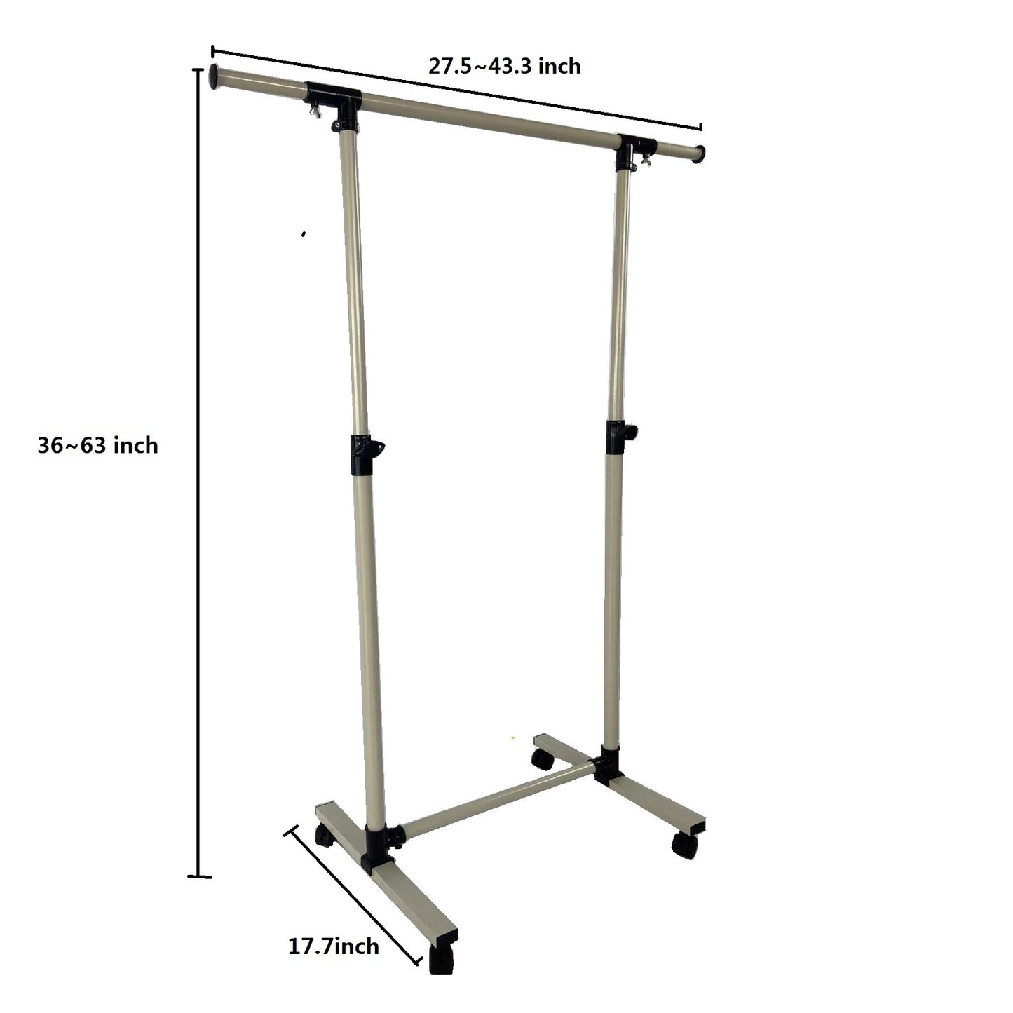 Eda Industrial Classic Rolling Clothes Rack