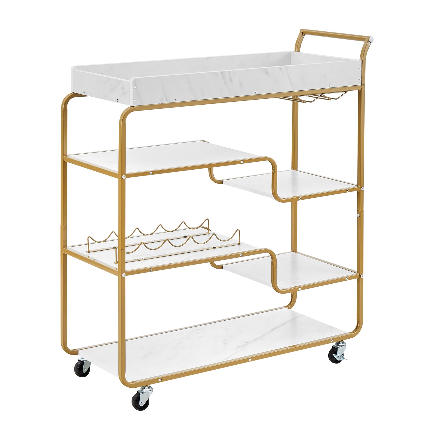 Emery Modern Retro Wine Serving Cart