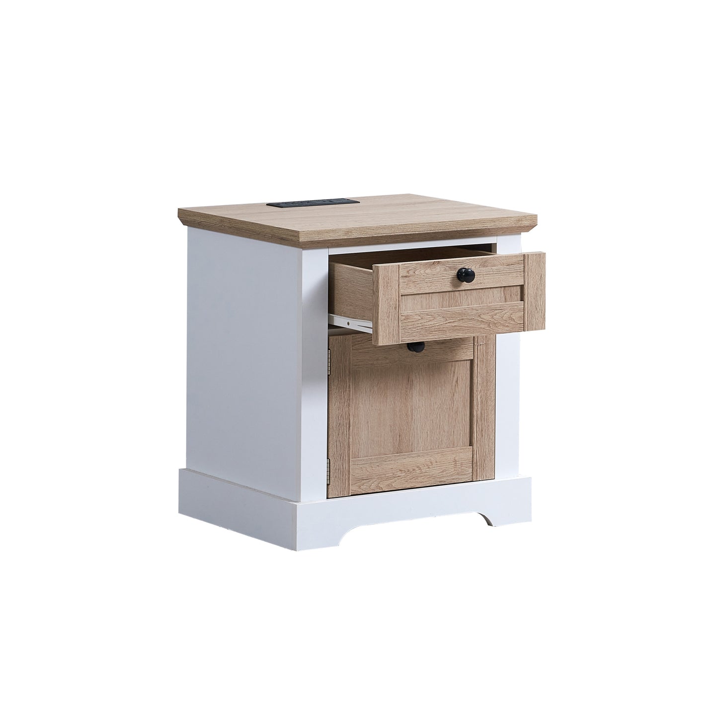 Fremont Contemporary Drawer Charging Night Side Table