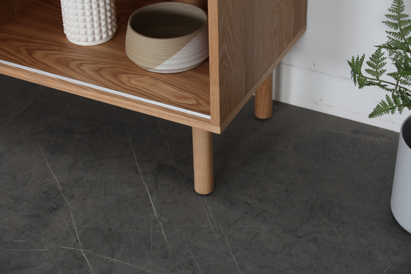Mission Modern Velvet Storage Cabinet