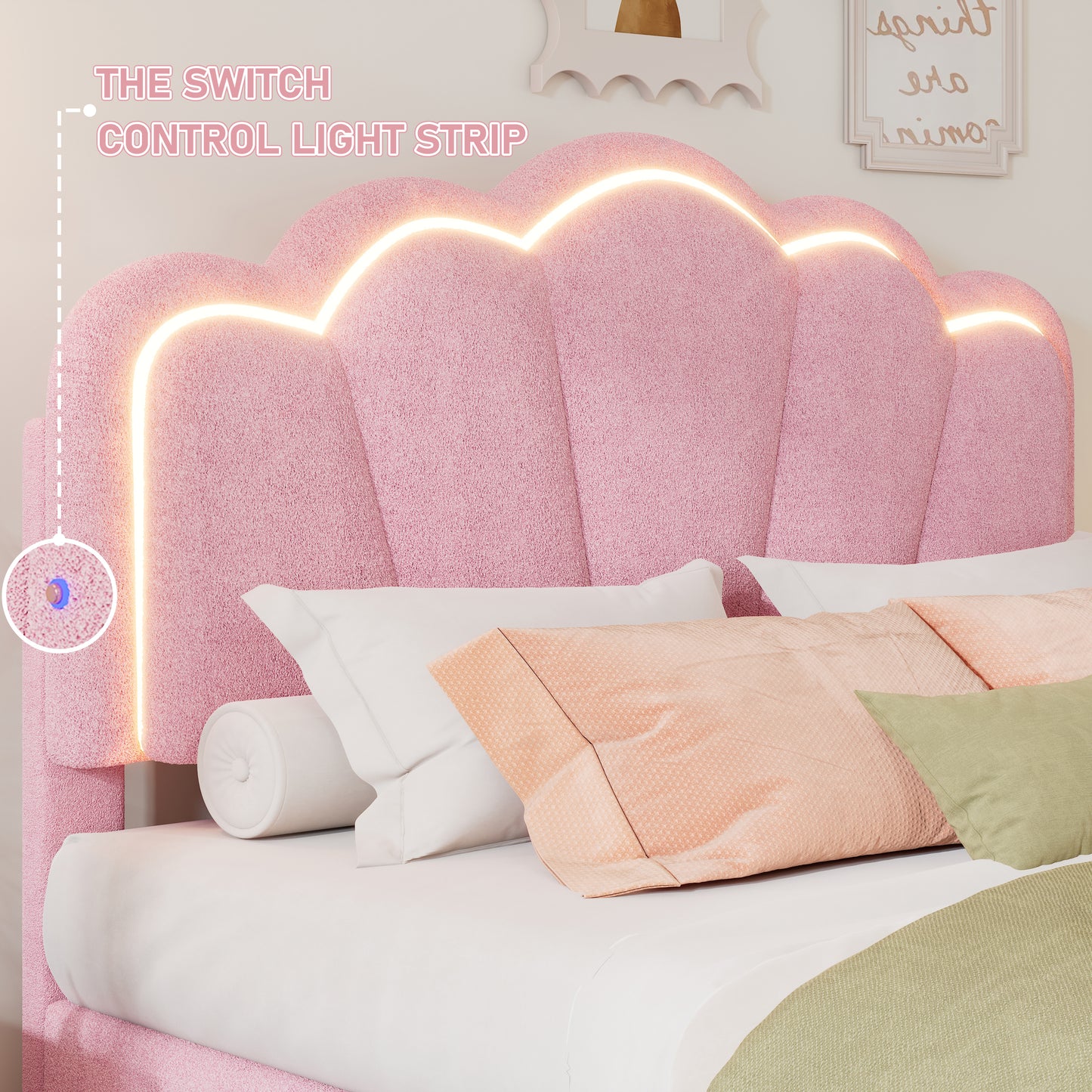 Marcel Contemporary LED Upholstered Bedroom Sets