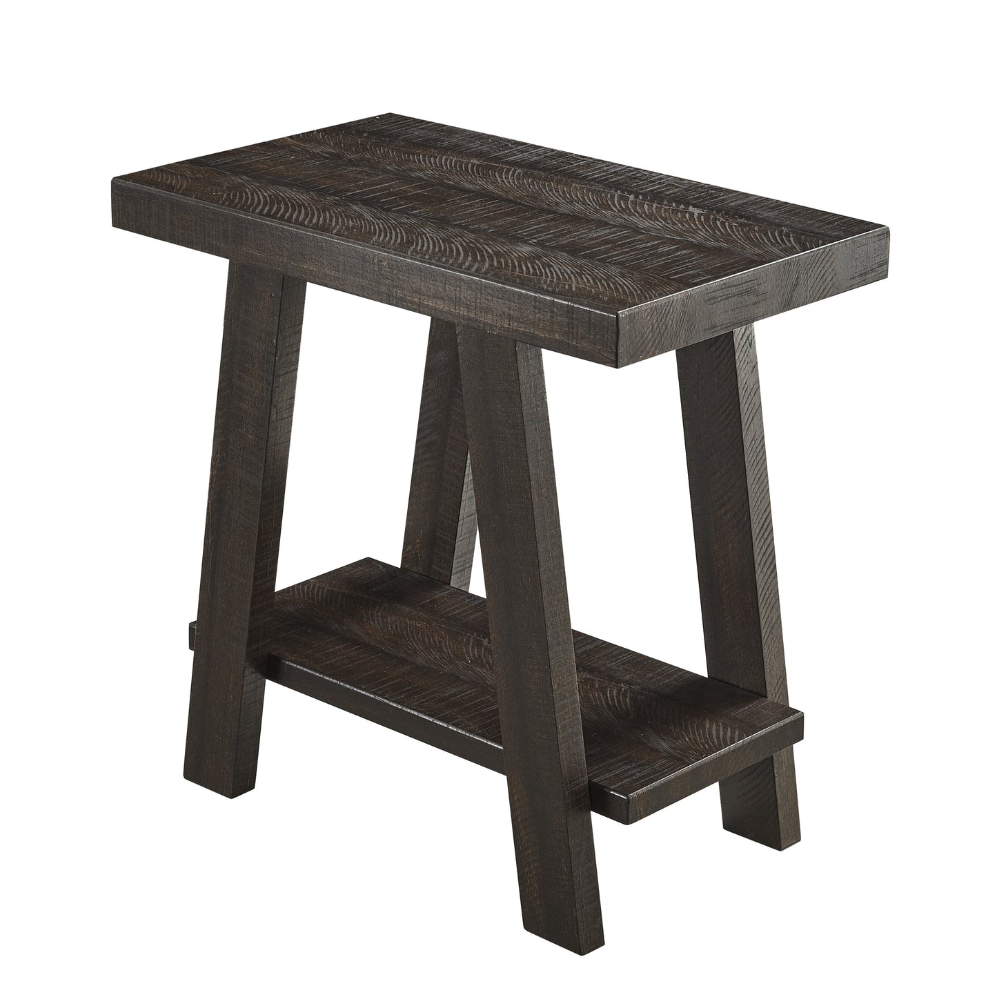 Emery Contemporary Wood Shelf Side Table