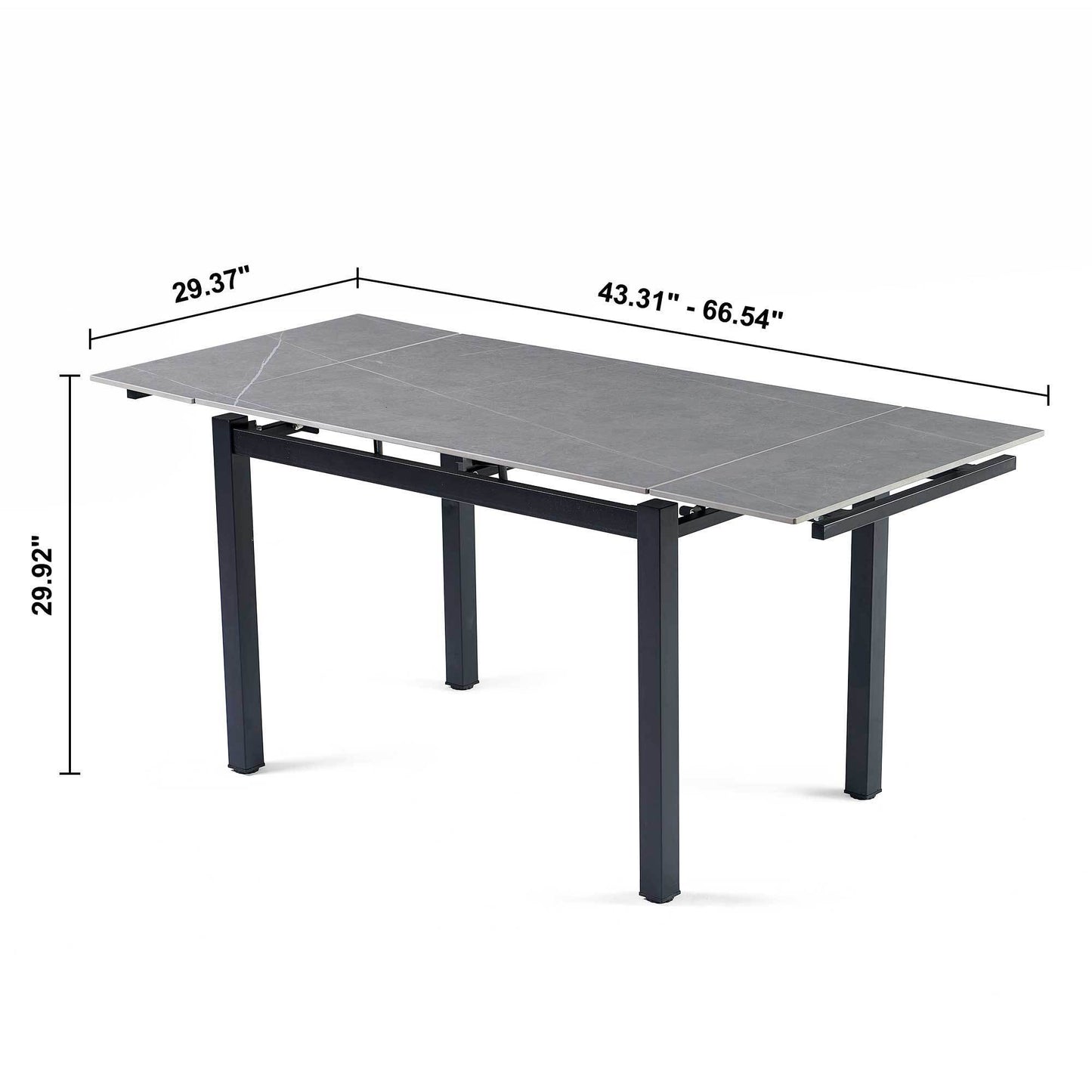 Cleo Modern Ceramic Expandable Table