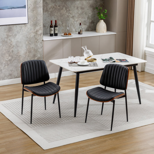 Westport Mid-Century Faux Leather Dining Chairs