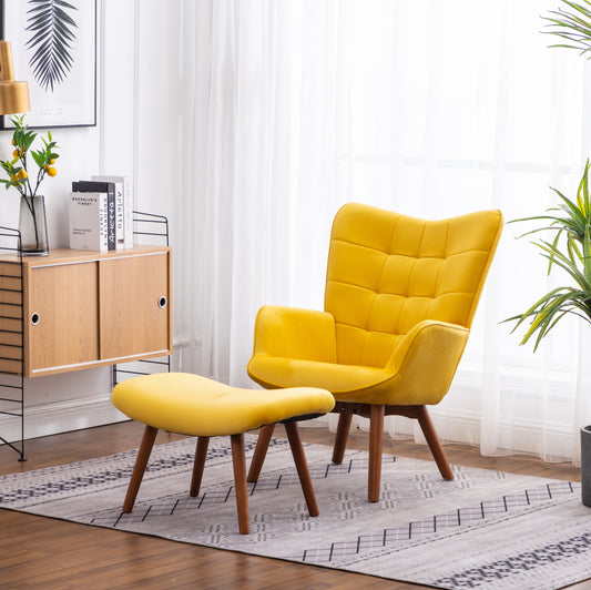 Bartholomew Contemporary Leiria Velvet Tufted Chair