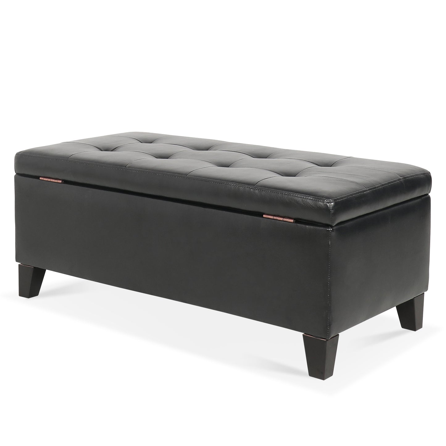 Justo Modern Faux Leather Ottoman
