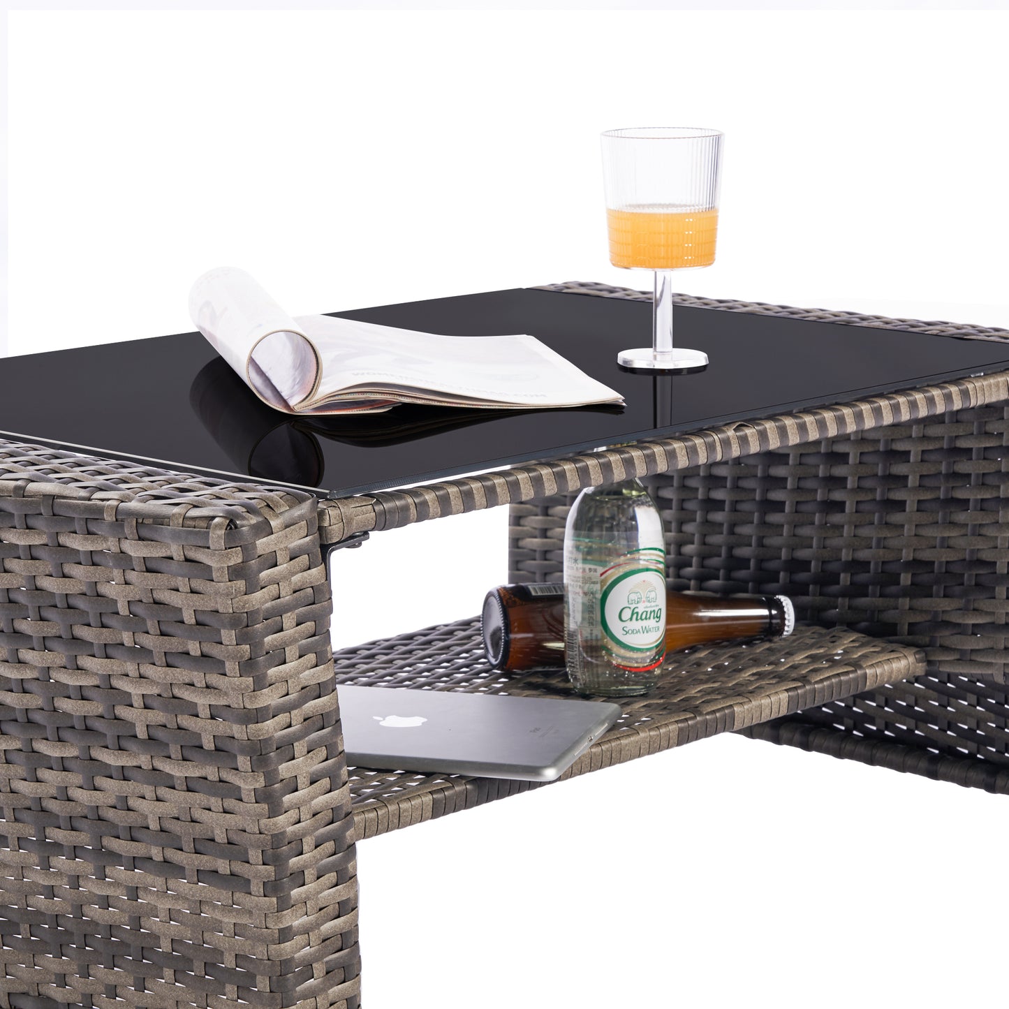 Marites Modern Patio Wicker Furniture Set