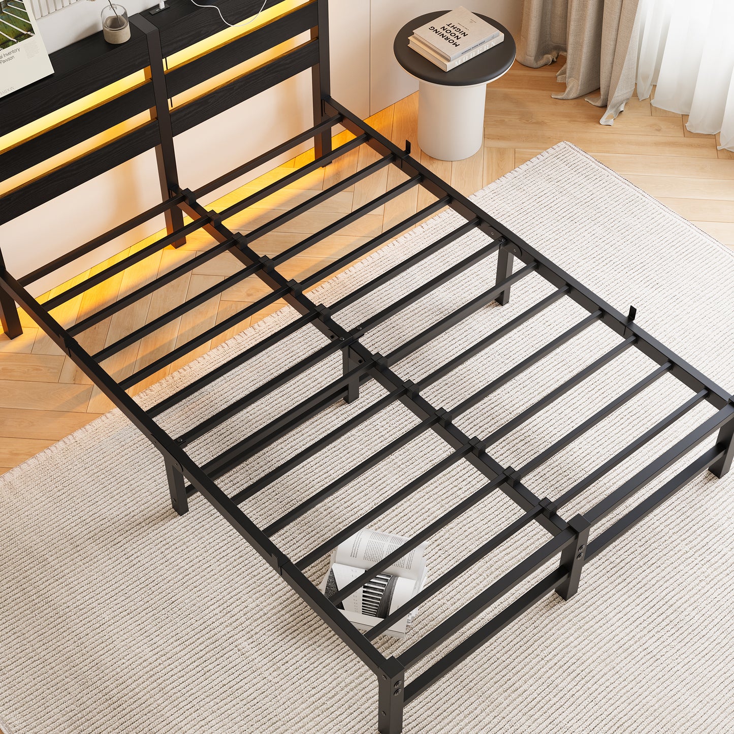 Amity Industrial Metal Storage Bed