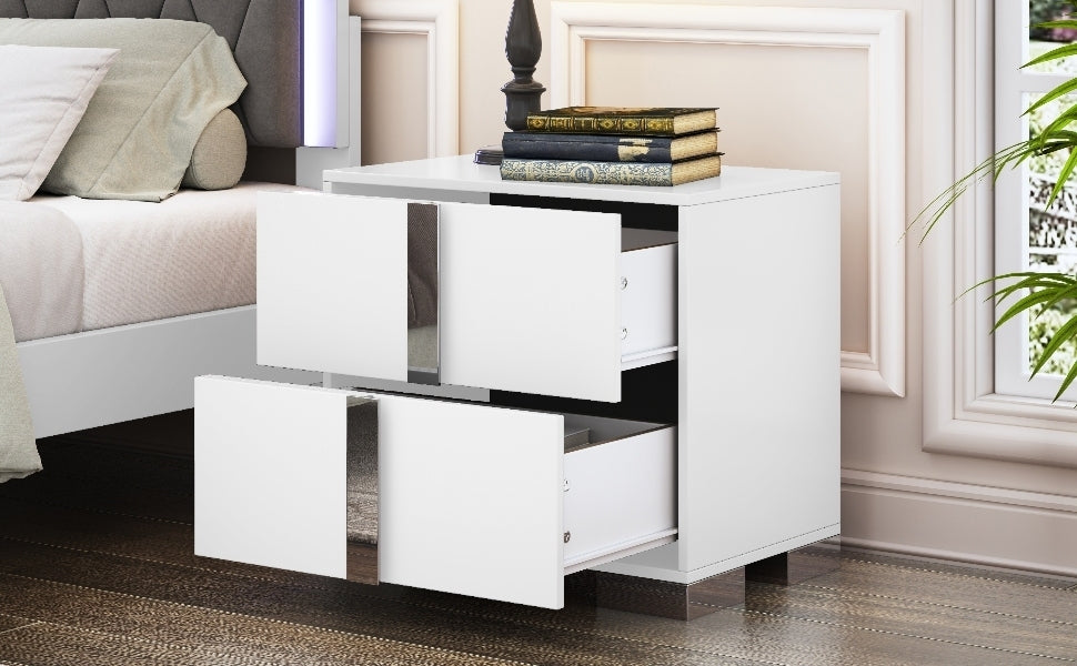 Mission Contemporary Mirrored Elegant Nightstand