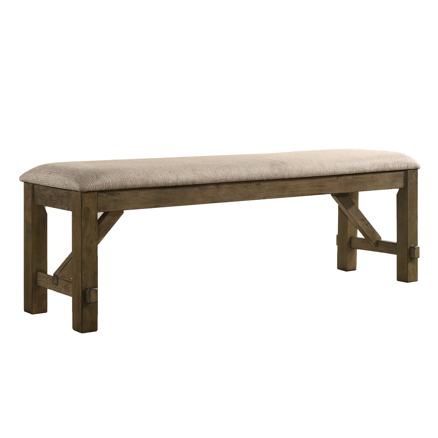 Lazzareschi Craftsman Raven Wood Fabric Bench
