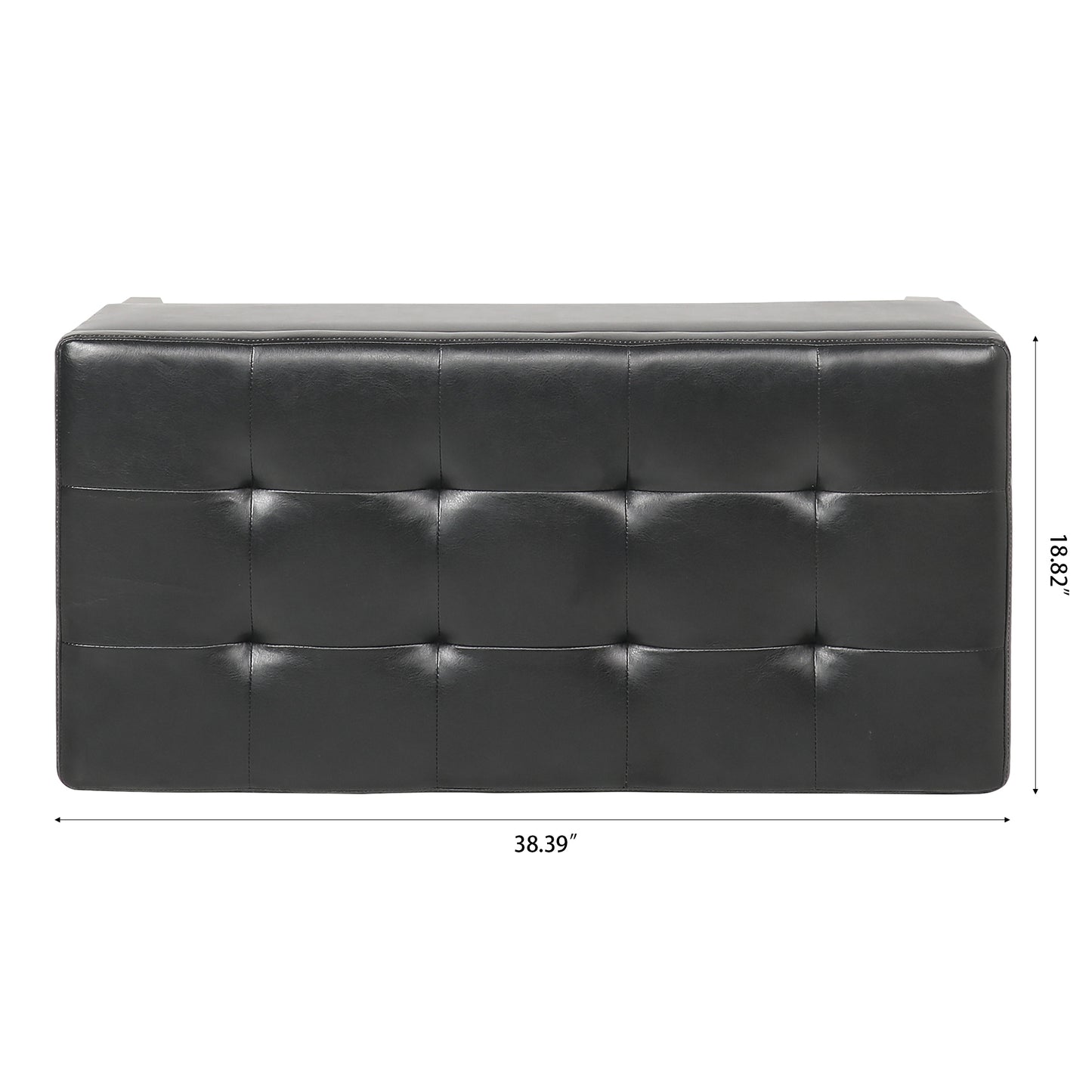 Justo Modern Faux Leather Ottoman