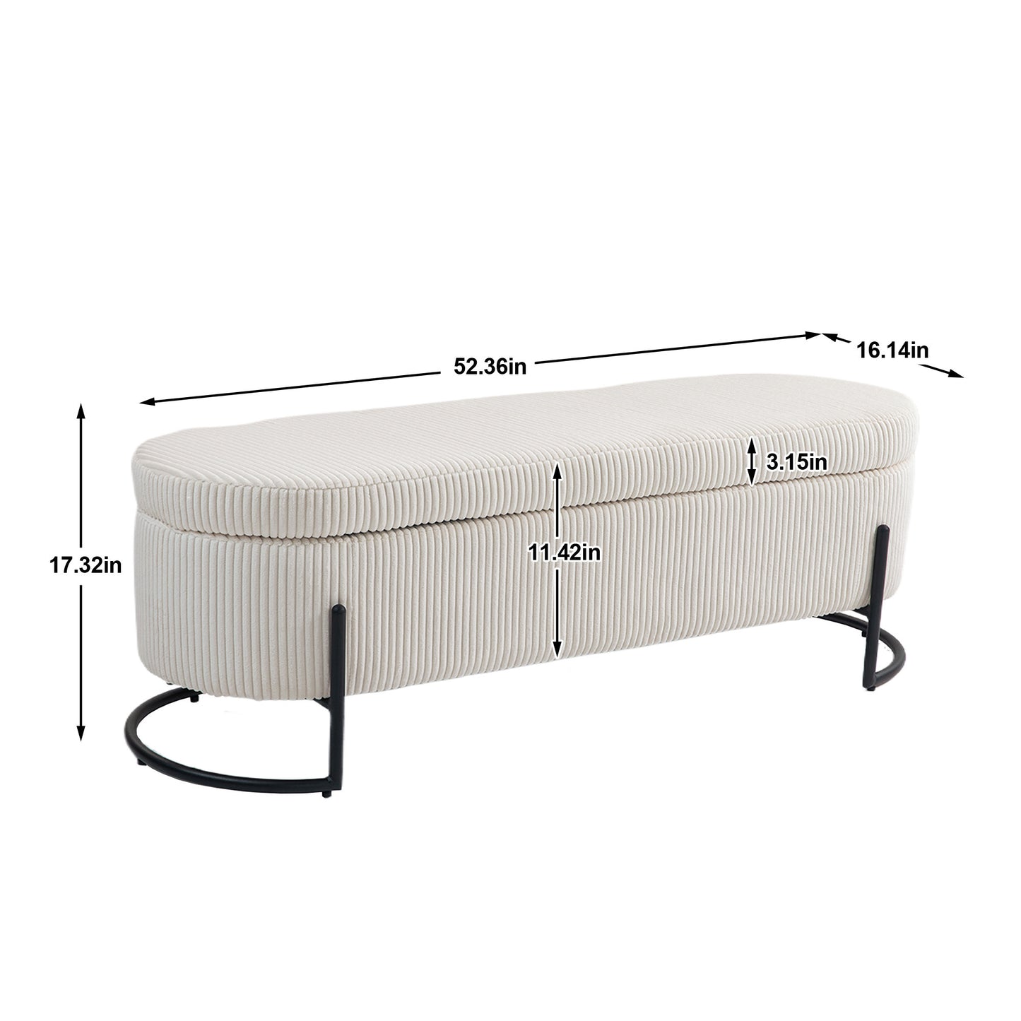 Lula Modern Upholstered Storage Ottoman