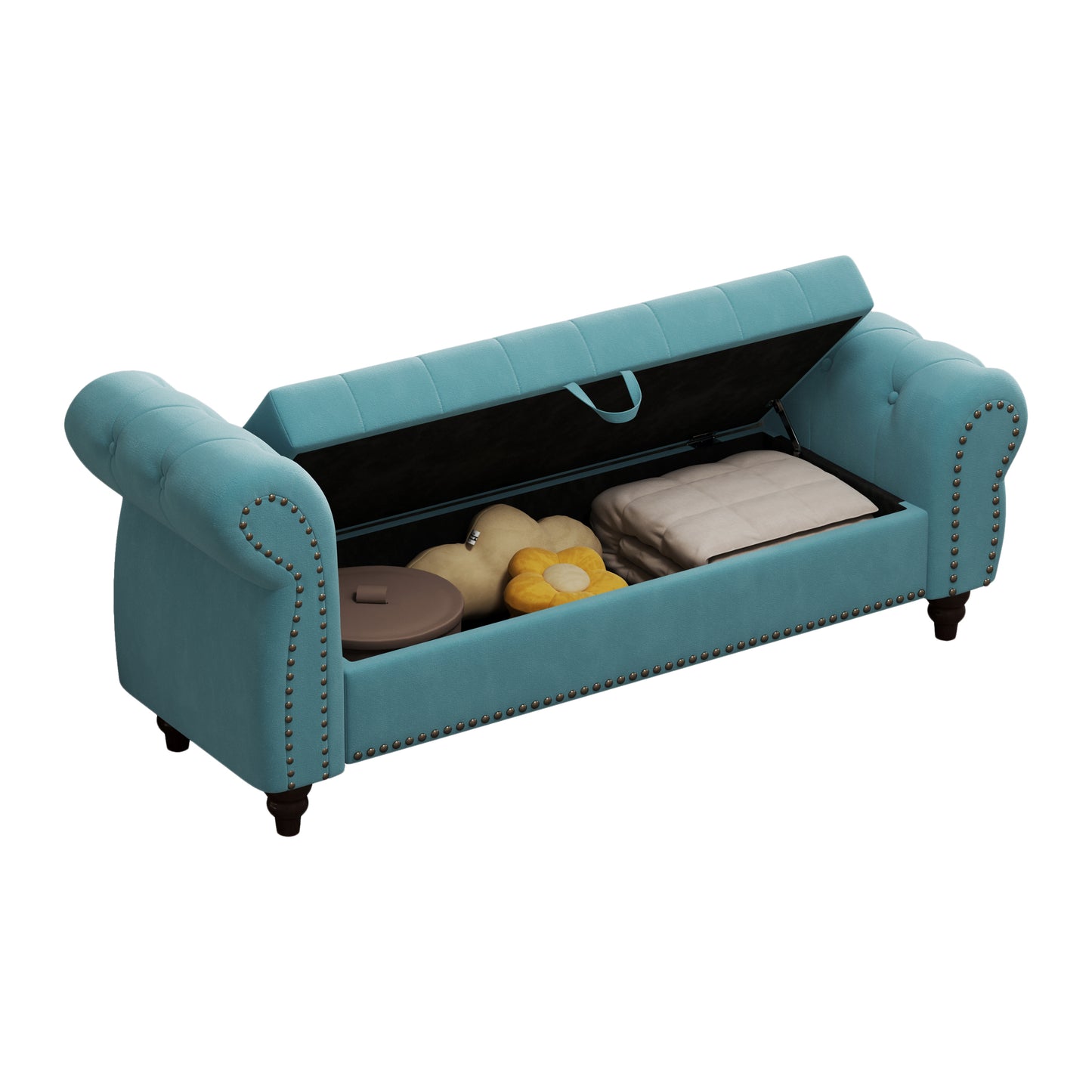 Somerset Contemporary Classic Velvet Tufted Bench