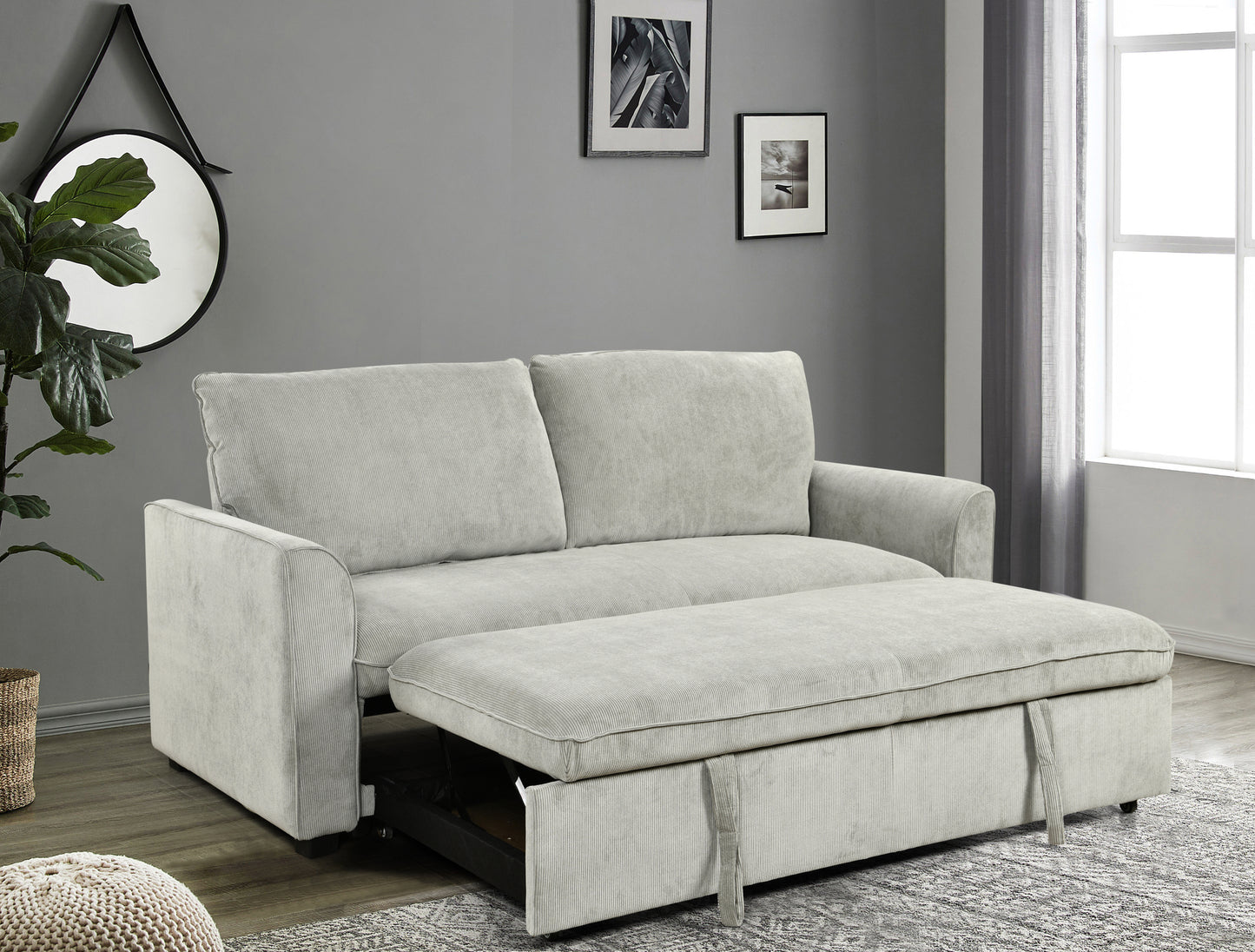 Fremont Modern Convertible Sleeper Sofa Loveseat