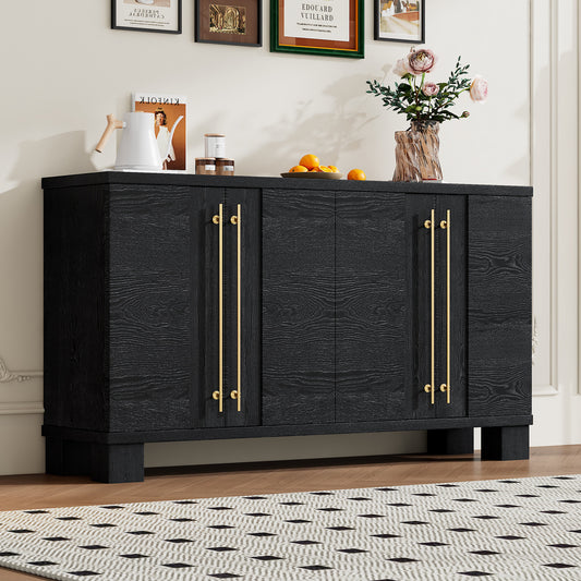 Westport Modern TREXM Sideboard Buffet Cabinet with Storage and Gold Handles