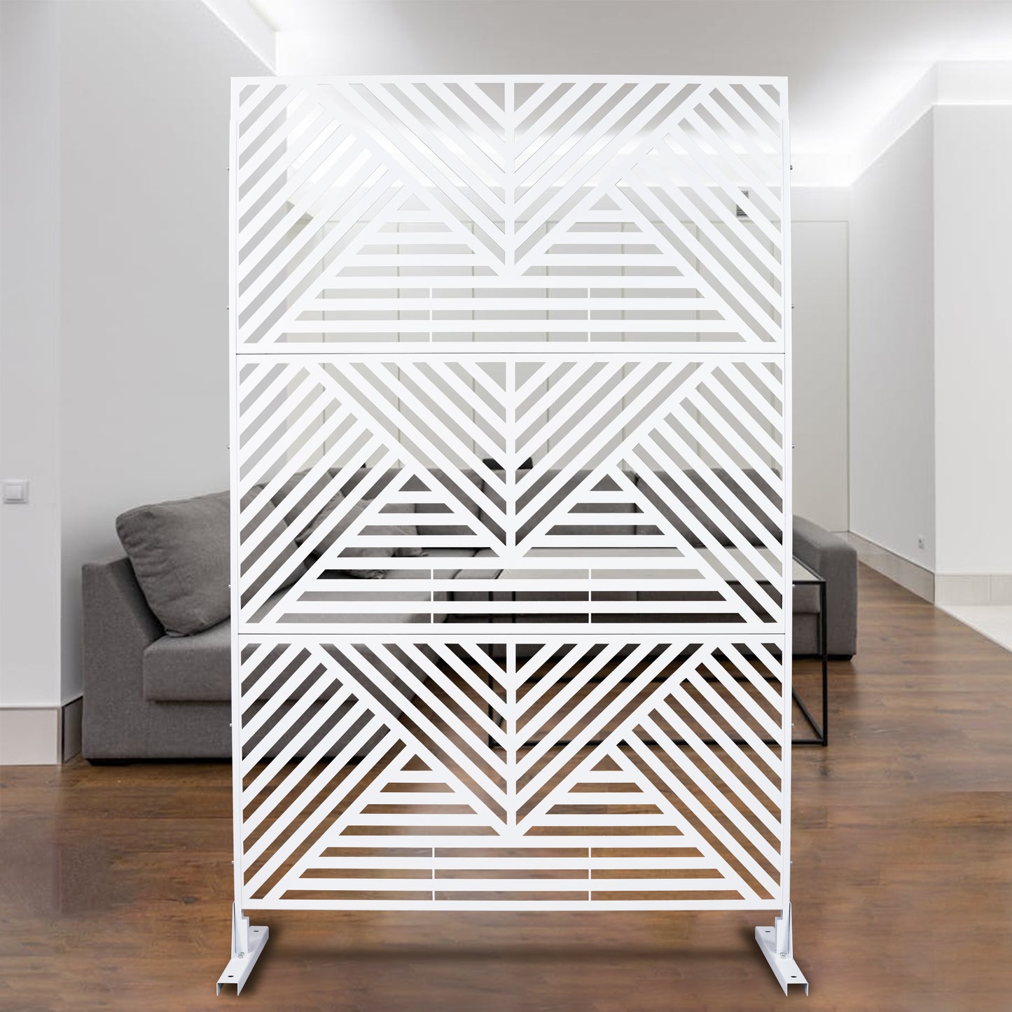 Marcel Industrial Freestanding Metal Privacy Panel