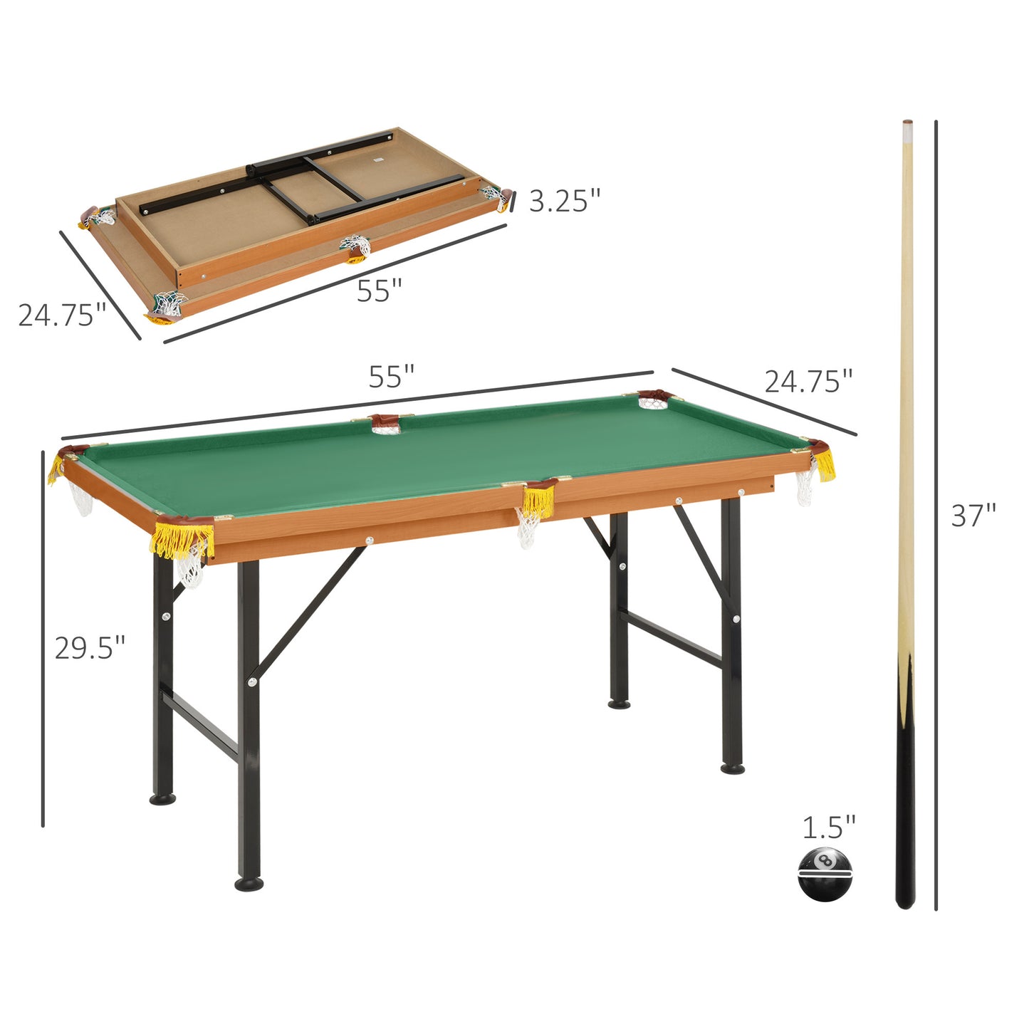Fremont Traditional Velvet Classic Pool Table