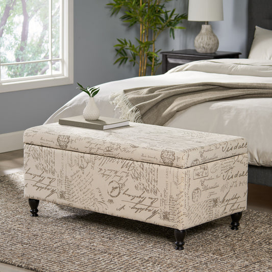 Centerville Contemporary Parisian Storage Ottoman